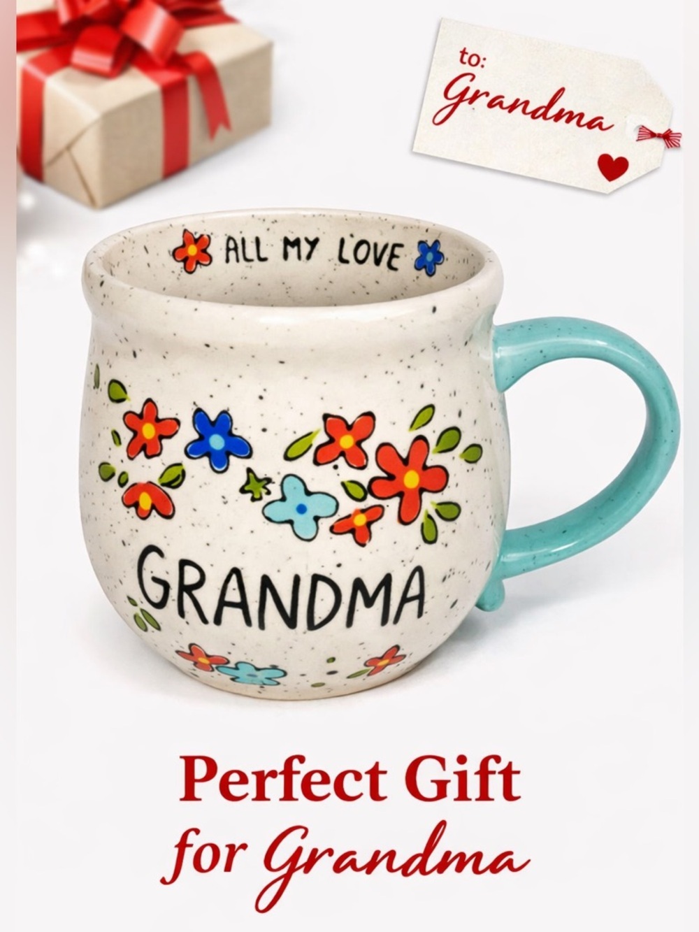 RAE DUNN  Inspired “Grandma” Floral Mug | All My Love Coffee Cup